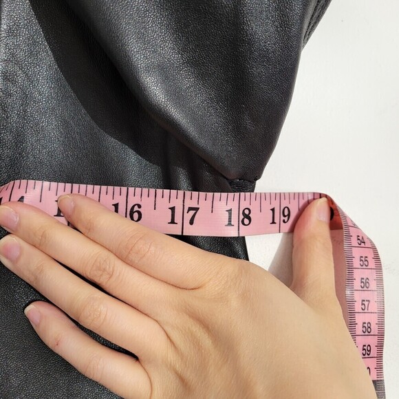 Kenneth Cole Reaction Black 100% Leather Long Sleeve Moto Biker Jacket Sz Small - Picture 10 of 13